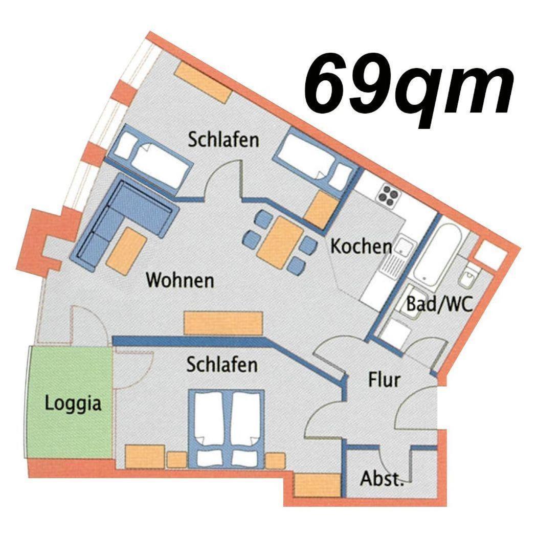 Apartamento Strandhaus-Nordseebrandung-Fewo-A2-3 Cuxhaven Exterior foto